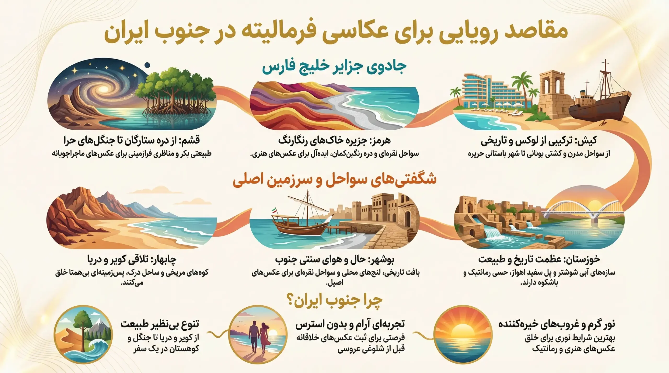 بهترین لوکیشنهای عکاسی فرمالیته در جنوب ایران