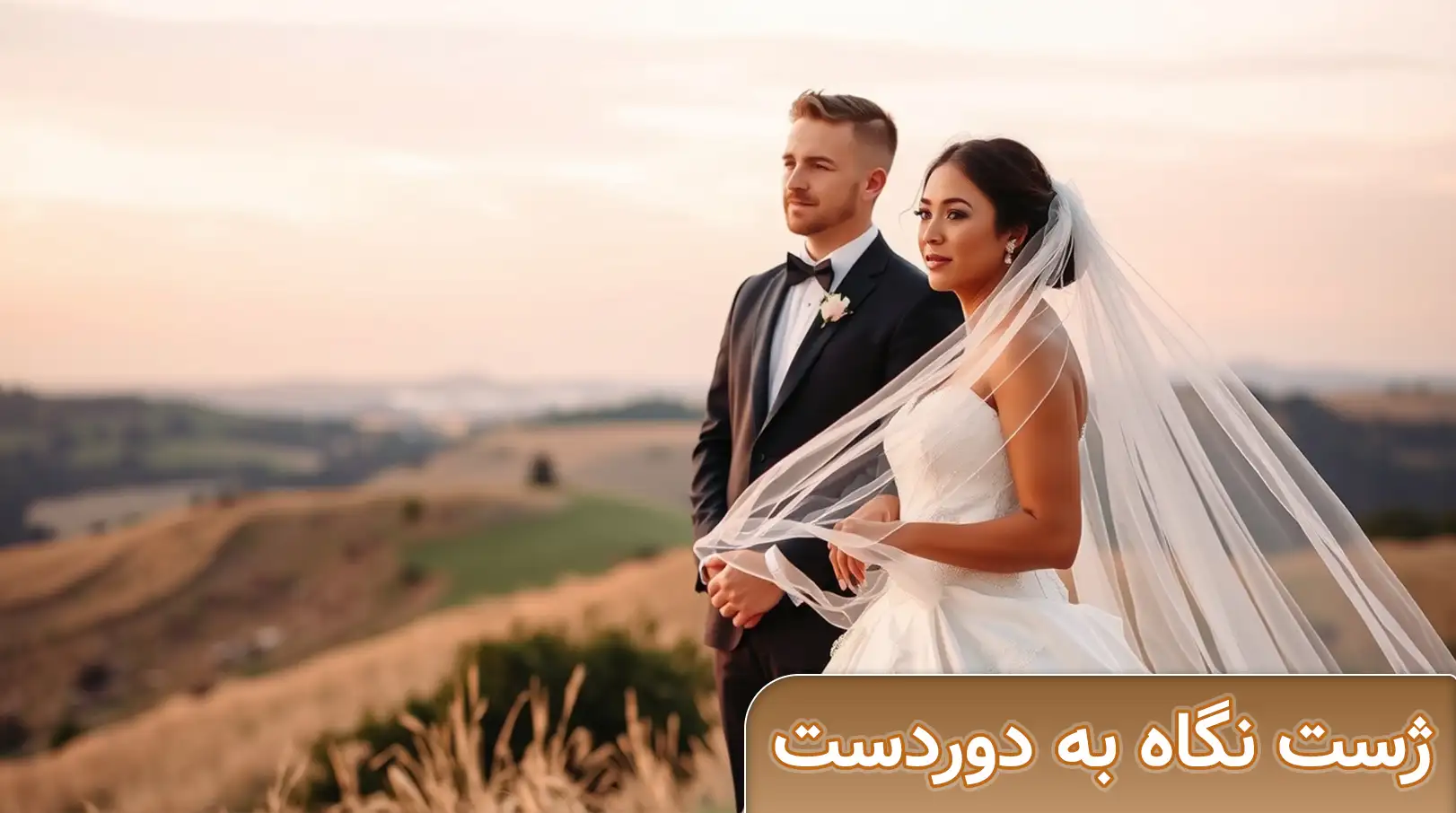 ژست عروس نگاه به دوردست